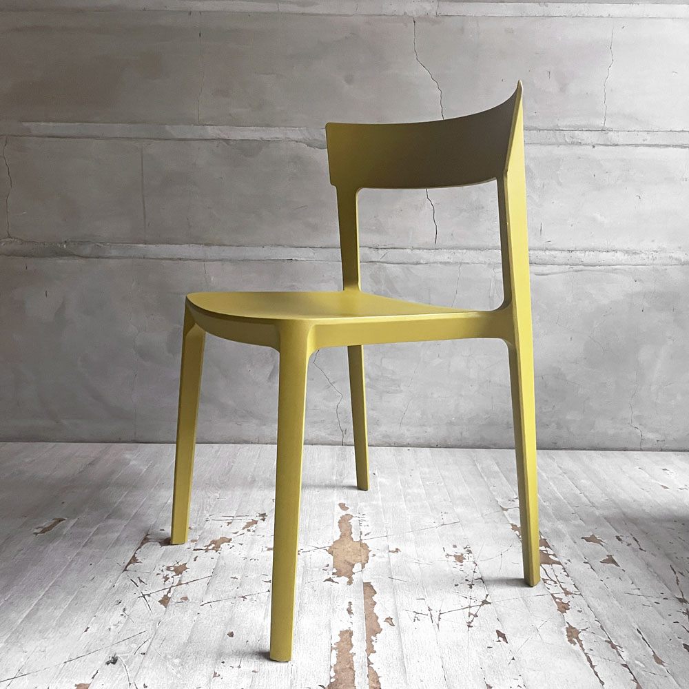 カリガリス Calligaris スキン SKIN ダイニングチェア スタッキング マットマスタードイエロー 廃番カラー 参考定価¥21,670- A ♪
