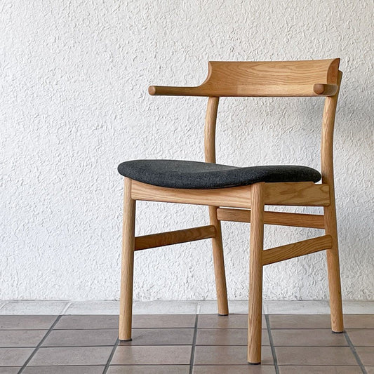 アクタス ACTUS スープ SOUP ダイニングチェア タイプC オーク材 オイル仕上げ ハーフアーム ファブリック 受注生産品 ◇