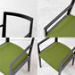 カッシーナイクスシー Cassina ixc. イーストバイイーストウエスト East by Eastwest ジャスミン JASMIN アームチェア ダイニングチェア ブラック グリーン ファブリック 座面張替済み B ●