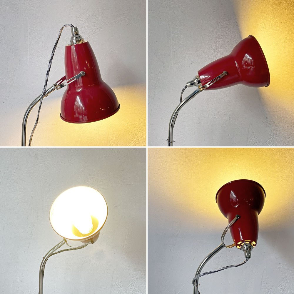 アングルポイズ ANGLEPOISE デュオフロア DUO FLOOR LAMP フロアライト レッドシェード ジョージ・カワーダイン 廃盤 ★