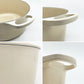 ルクルーゼ LE CREUSET ココットロンド 両手鍋 メレンゲ シルバーツマミ 22cm 鋳物 フランス ●