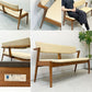 冨士ファニチア FUJI FURNITURE コティ Koti 背付2人掛けベンチ W140cm ウォールナット材 PVCレザー 北欧デザイン 参考価格￥180,400- ●
