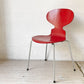 フリッツハンセン Fritz Hansen アントチェア アリンコチェア 4本脚 カラードアッシュ レッド アルネ・ヤコブセン デンマーク 北欧家具 ★