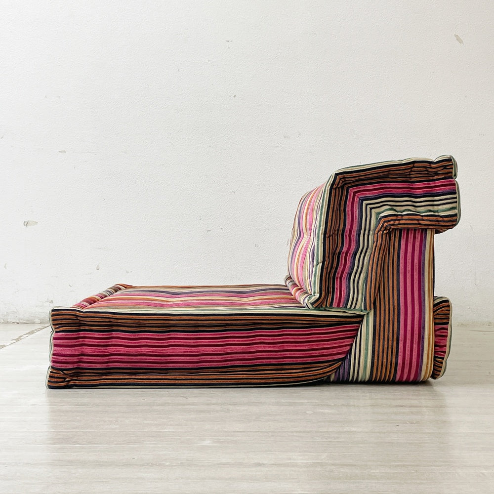 ロッシュ ボボア ROCHE BOBOIS マ ジョン Mah Jong ミッソーニホーム MISSONI HOME 1pソファ  ストライプ ハンス・ホファー Hans Hopfer  フランス ●