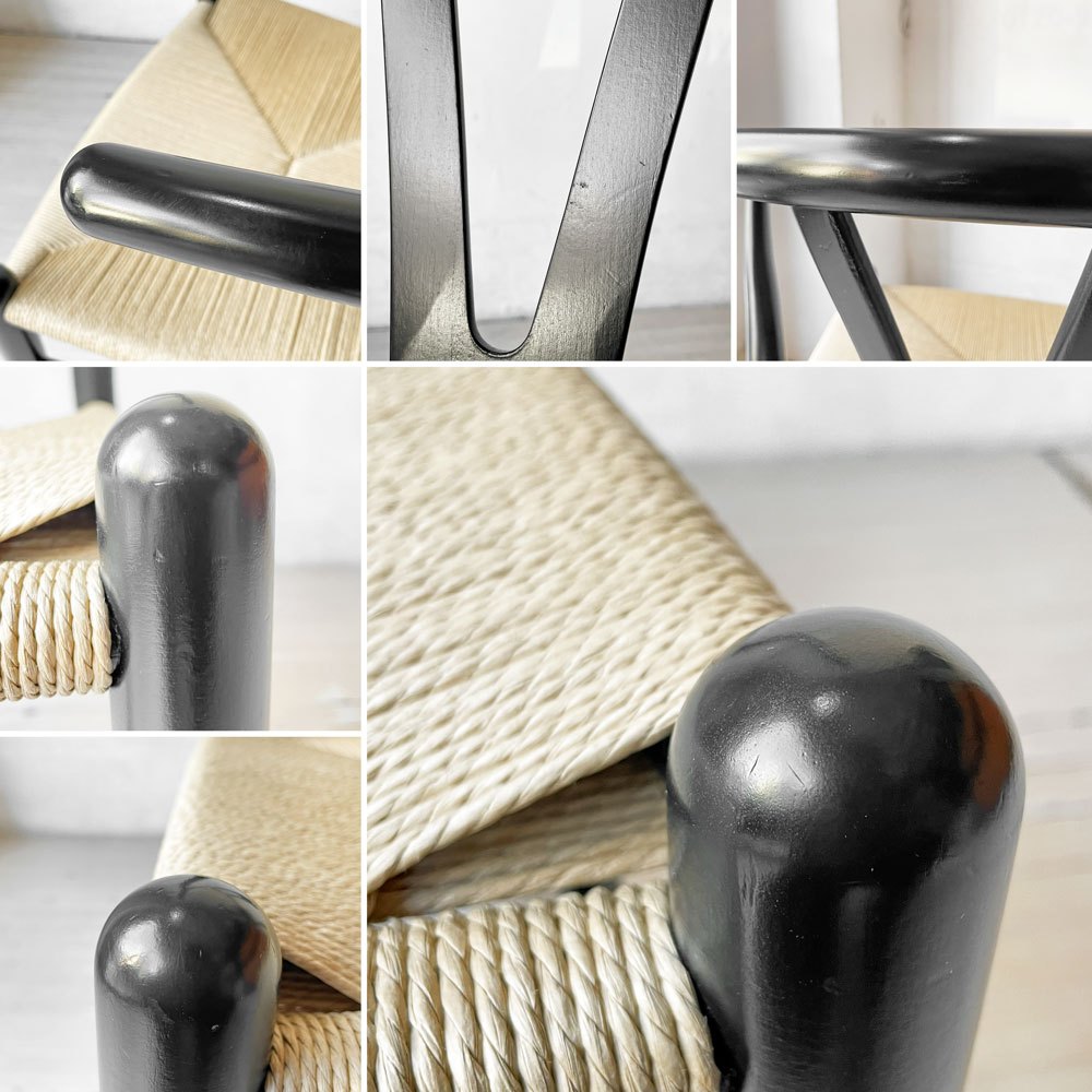 カール ハンセン＆サン Carl Hansen & son CH24 Yチェア ハンス・J・ウェグナー ビーチ材 ブラックラッカー ペーパーコード 日本仕様 参考定価104,500円 ★
