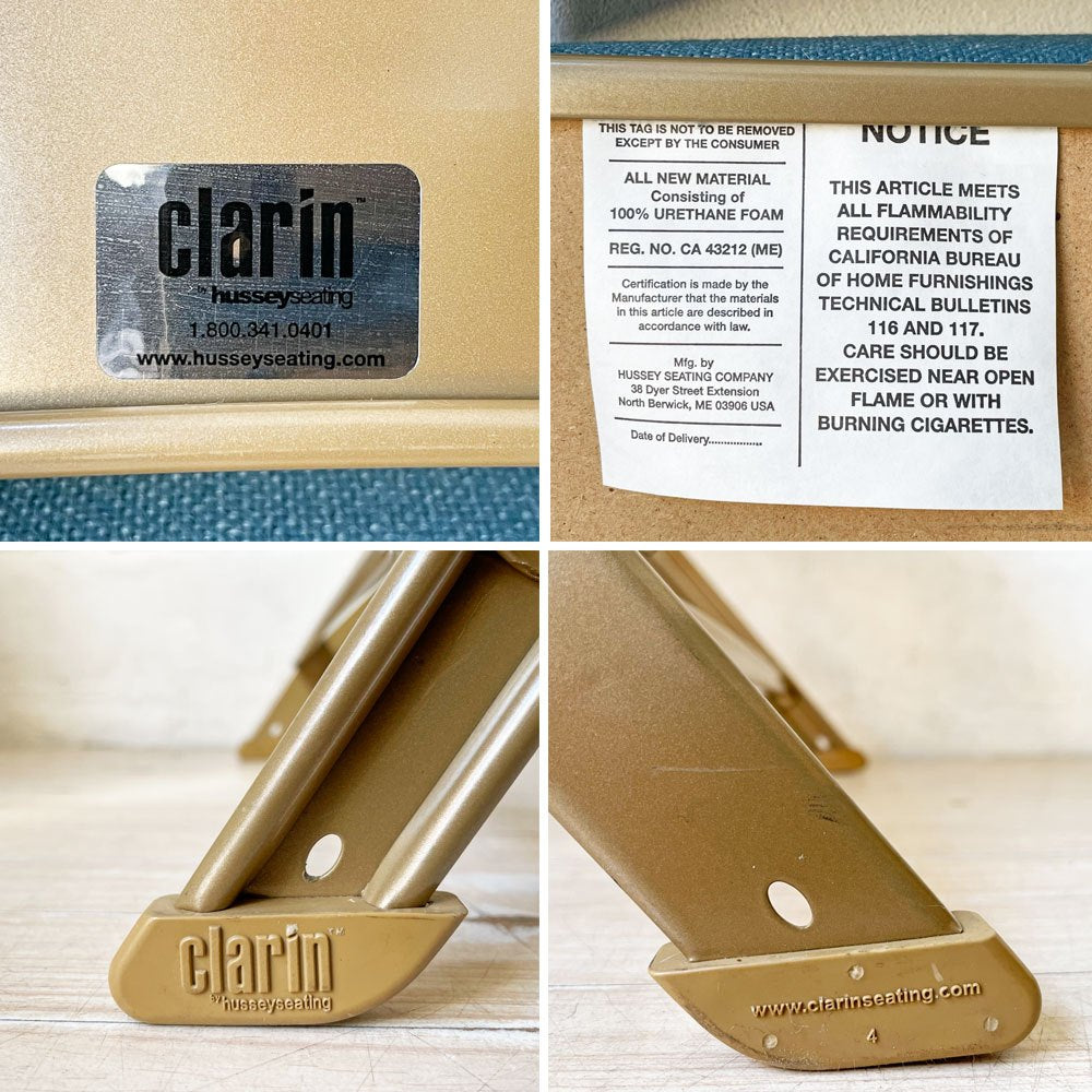 クラリン CLARIN フォールディングチェア FOLDING CHAIR フルクッション 折り畳み ティールカラー US家具 P.F.S.取扱 定価￥30,800- ★