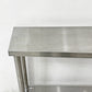 インダストリアルデザイン Industrial Design ステンレス製 コンソールテーブル オープンシェルフ 収納棚 W99cm 店舗什器 調理台 厨房 工業系 ●