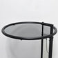 クラシコン ClassiCon アジャスタブルテーブル E1027 サイドテーブル ガラストップ マットブラック アイリーン・グレイ Eileen Gray 定価￥217,800- ●