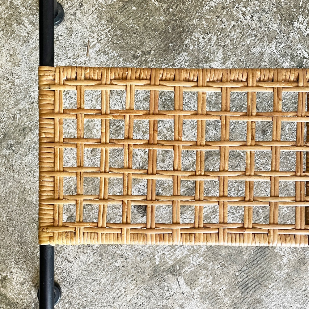 クラッシュゲート CRASH GATE オアシス OASIS イブラ センターテーブル ラタン モザイクガラス w71cm 関家具 展示品 ■