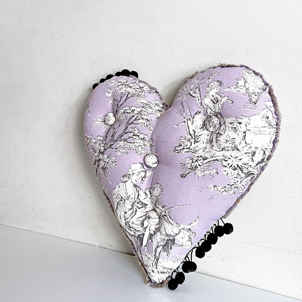 マウントハリ Mt.Hari ハート クッション 刺繍 H.P.DECO エイチピーデコシボネ cibone ATLIER取り扱い ■