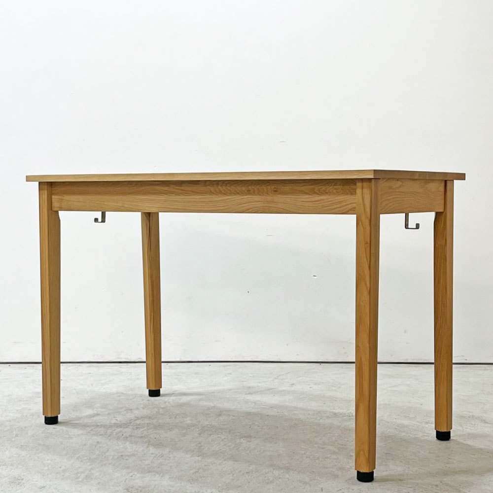 無印良品 MUJI オーク無垢材 パーソナルデスク ワークデスク 事務机 2ドロワー 抽斗付き W110cm ナチュラルデザイン ●