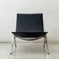 フリッツハンセン Fritz Hansen PK22 イージーチェア ラウンジチェア 本革張り オーラレザー ブラック ポール・ケアホルム 北欧家具 名作椅子 ●