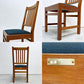 北の住まい設計社 KITANOSUMAISEKKEISHA ミッションチェア Mission chair アームレスチェア ダイニングチェア 張座 ファブリック張替済み チェリー無垢材 廃番 ●