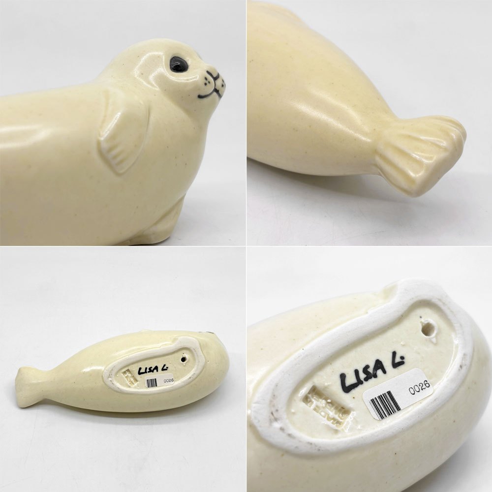 リサラーソン Lisa Larson アザラシの親子 Seal S&M セット フィギュリン オブジェ 置物 スウェーデン 北欧雑貨 ●