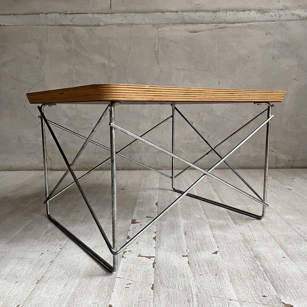 ハーマンミラー Herman Miller イームズワイヤーベースローテーブル Eames Wire Base Low Table LTRT ホワイトアッシュ材 ミッドセンチュリー 定価￥64,900- ♪