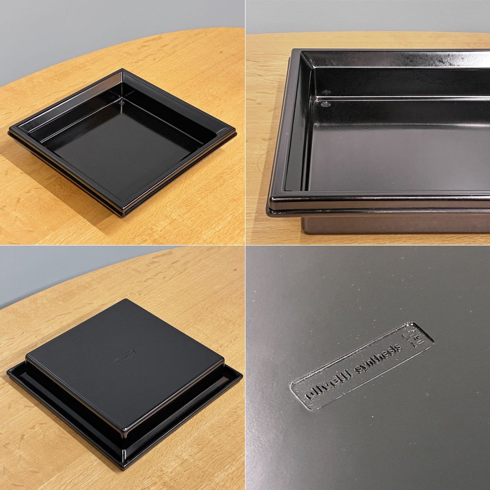 オリベッティ olivetti シンテシス 45 Synthesis 45 Ashtray 灰皿 ブラック エットーレ・ソットサス Ettore Sottsass ポストモダン イタリア ◎