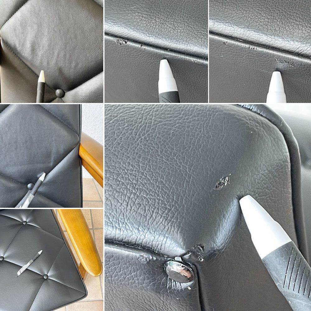 カリモク karimoku 肘掛け椅子 1Pソファ ブラック WS1190BK レトロモダン ジャパニーズミッドセンチュリー 国産 ◇
