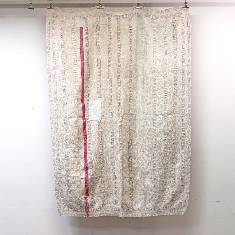 ビンテージキルト vintage 古布 インドキルト 165×120cm ハンドメイド LIGHT YEARS取扱 ●