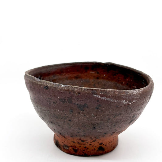 森岡成好 南蛮焼締 碗 鉢 ボウル15.5cm 陶芸家 現代作家 A  ●