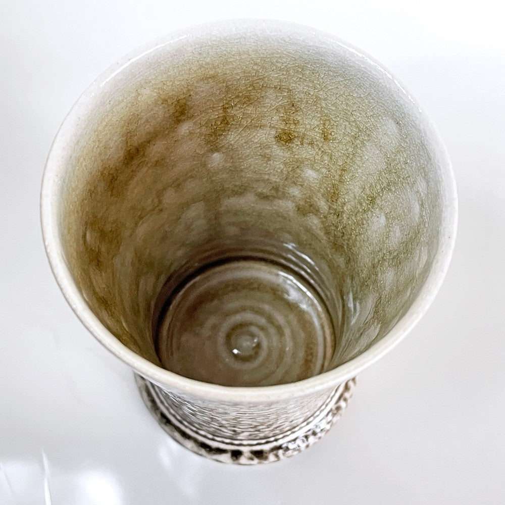 スティーブ・ハリソン Steve Harrison ビーカー グレー系 ソルトグレーズ ARTS&SCIENCE取扱 2017年 希少 現代作家 ■