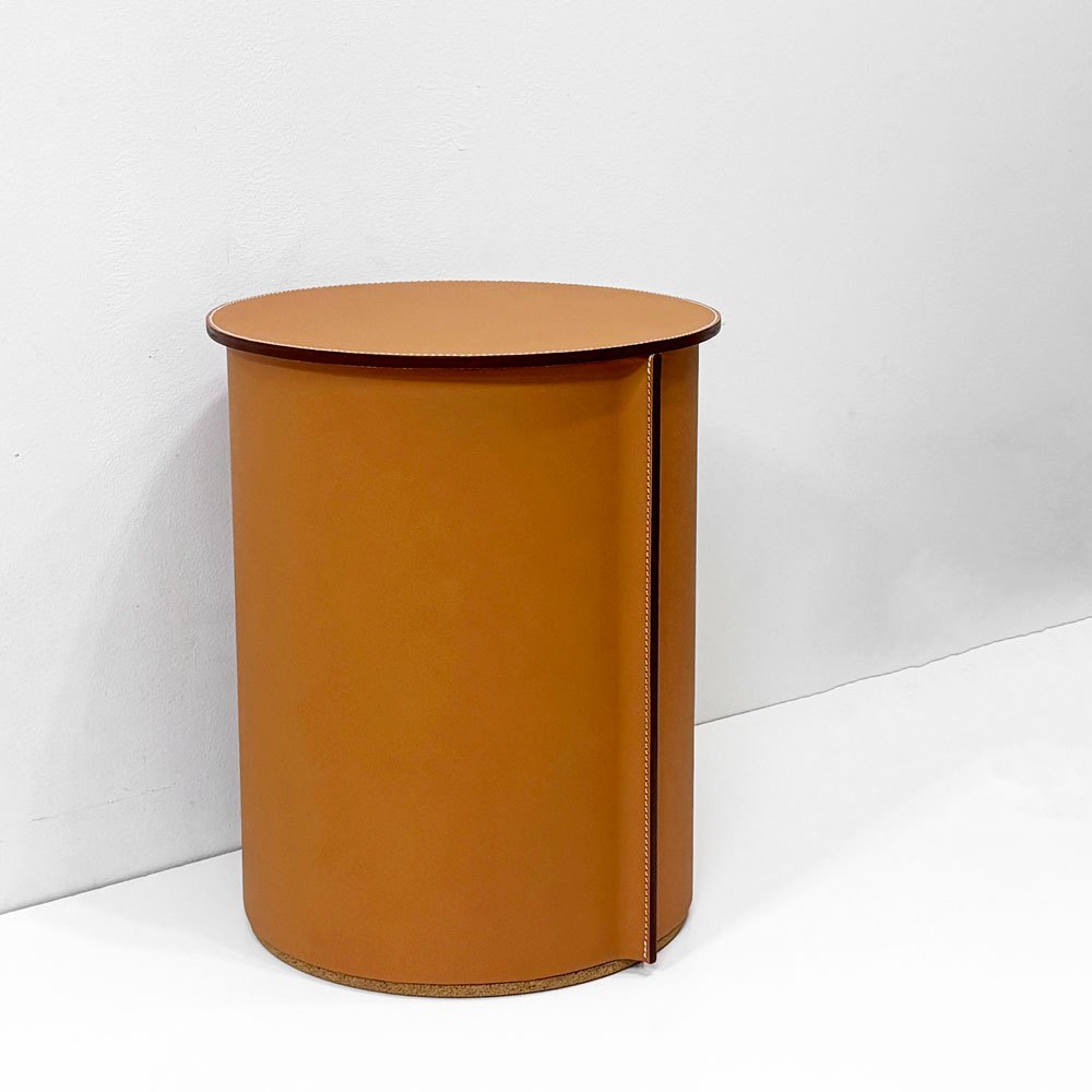 エルメス HERMES エクイパージュ・ドゥ・エルメス コルク・スツール Equipages d'Hermes cork stool  PM model スモールサイズ  レザー スツール 本革 コルクフレーム 未使用保管品 元箱付 ●