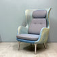 フリッツハンセン Fritz Hansen ロオチェア RO JH1 ラウンジチェア ハイバック Faded Denim Blue ファブリック アルミベース ハイメ・アジョン 北欧モダン ◎