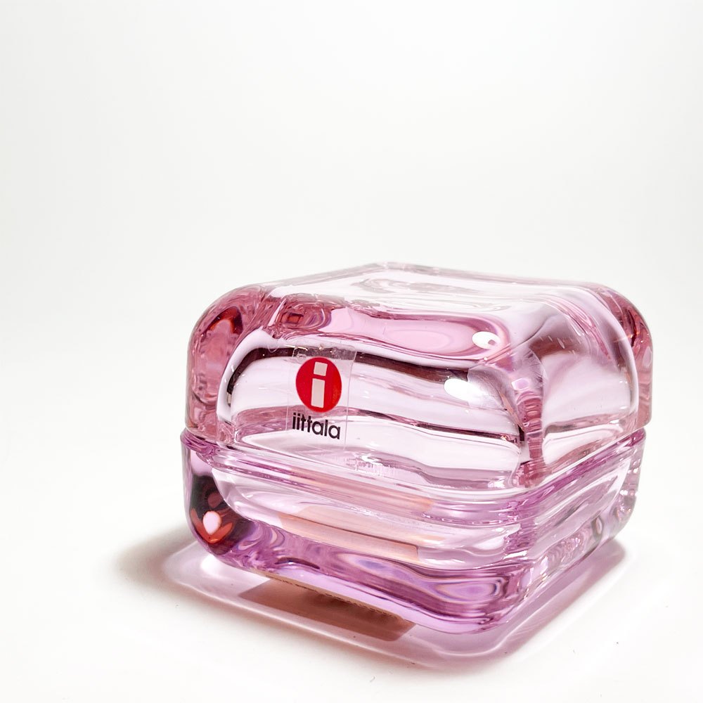 イッタラ iittala ビトリーニ Vitriini ガラス ボックス 小物入れ スイートピンク アヌ・ペンティネン Anu Penttine 美品 フィンランド 北欧雑貨 ★