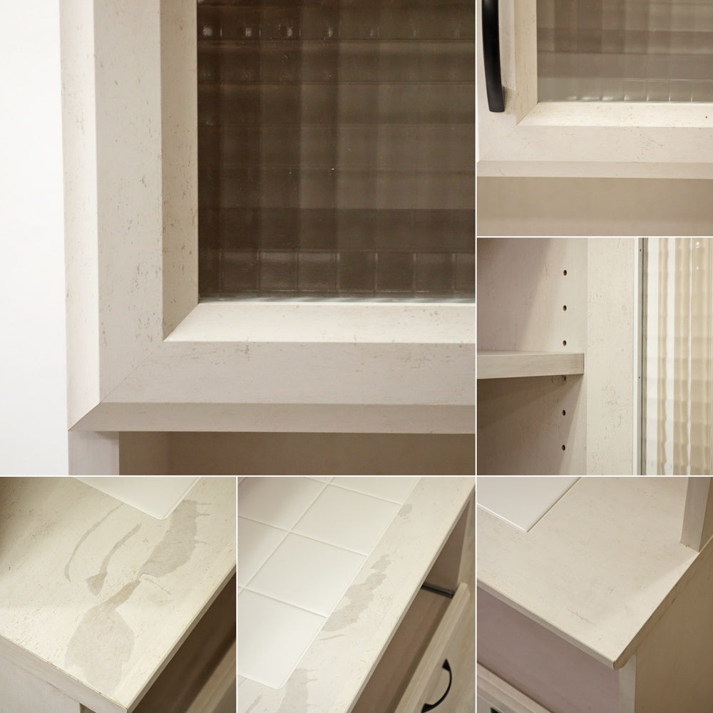 ビーカンパニー B-COMPANY コチーナ Cocina 700 カップボード 食器棚 チェッカーガラス ナチュラルテイスト ●