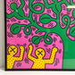 キース・ヘリング Keith Haring Untitled Tree of Life 1993 限定10枚 アートフレーム ポスター 113×92cm ポップアート ストリートアート 額装品 ●