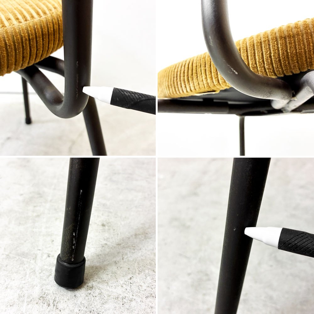 トラックファニチャー TRUCK FURNITURE スット ダイニングチェア SUTTO DINING CHAIR 張地 コーデュロイ×スチールフレーム インダストリアル 定価￥64,460- A ●