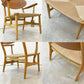 カールハンセン＆サン Carl Hansen & Son CH22 ラウンジチェア オーク材 × チーク材 ミックスコンビネーション オイルフィニッシュ ハンス・J・ウェグナー 未使用保管品 定価492,800円 ●
