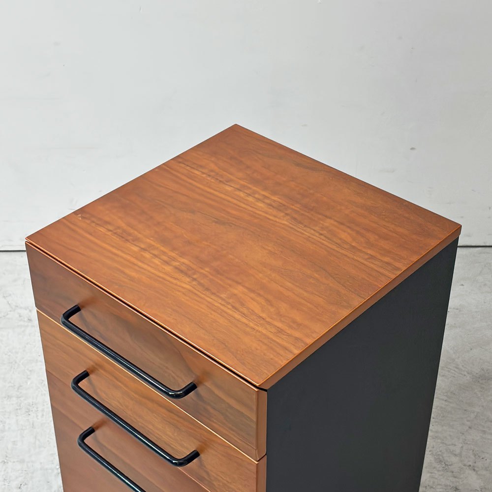 大川家具 東馬 TOHMA FURNITURE レガリー LEGARY デスクワゴン 3ドロワー ウォールナット材 スチール ●