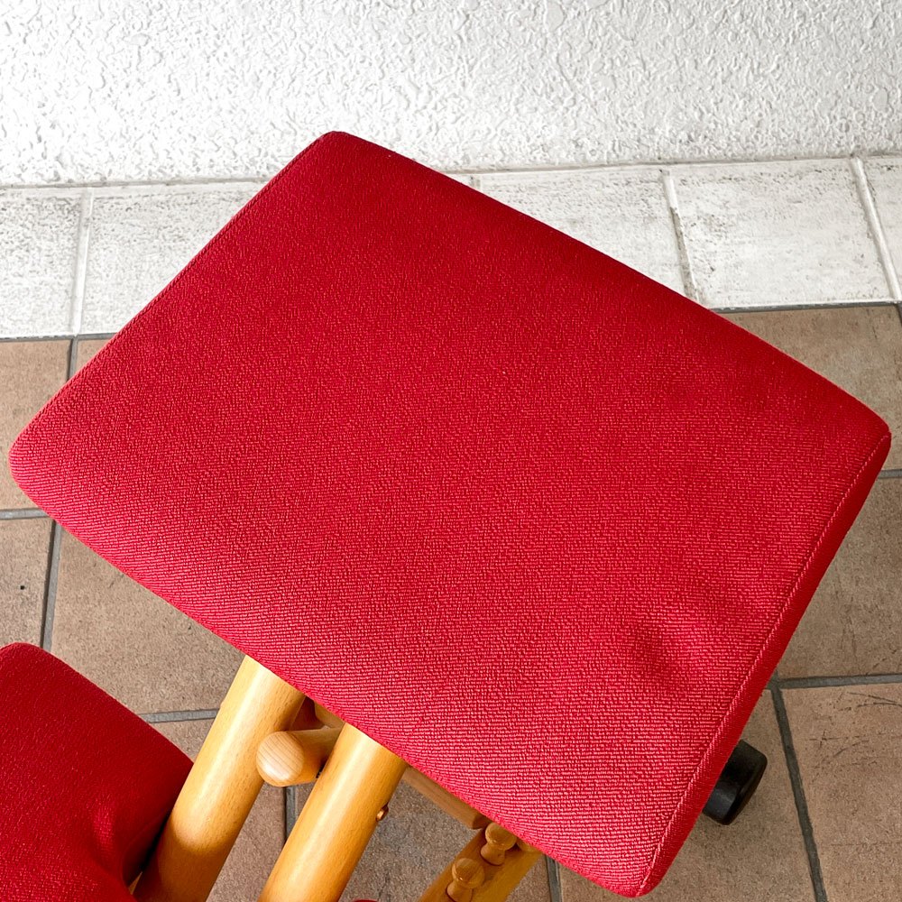ストッケ STOKKE ヴァリエ VARIER マルチバランス MULTI バランスチェア 学習椅子 ファブリック レッド 北欧 ノルウェー ◇