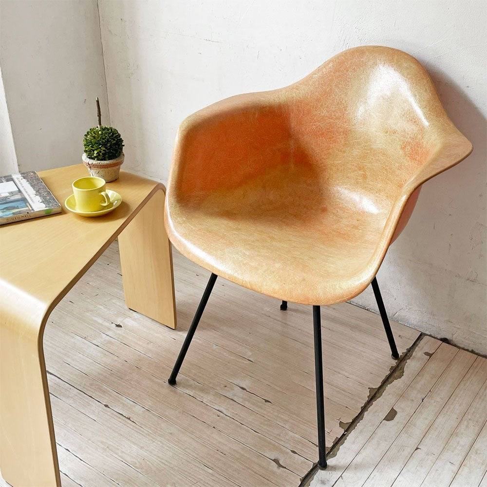 ゼニス ZENITH ハーマンミラー Herman Miller アームシェルチェア ファースト 1st Xベース オレンジ ロープエッジ C&Rイームズ 50sビンテージ 希少 ★