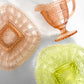 インペリアルグラス Imperial Glass ビーデッドブロック Beaded Block クリーマー ガラス ピンク USビンテージ ■
