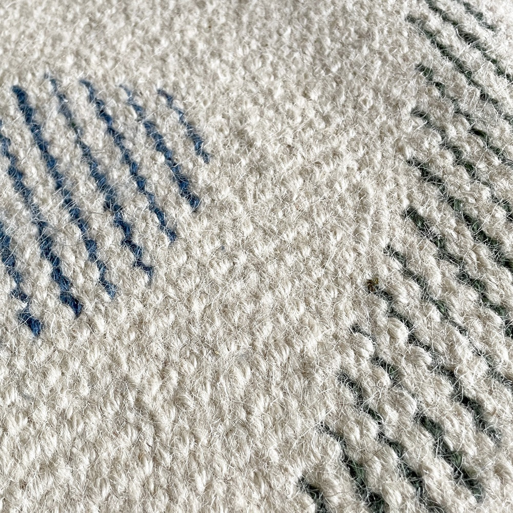 ザ・コンランショップ THE CONRAN SHOP イキガイ IKIGAI ウール ラグ WOOL RUG ブルー グリーン BLUE GREEN 50×70 モダンデザイン ■