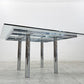 ノル Knoll アンドレ Andre Square Glass Table ダイニングテーブル ガラストップ  スクエア Tobia Scarpa モダンデザイン 〓