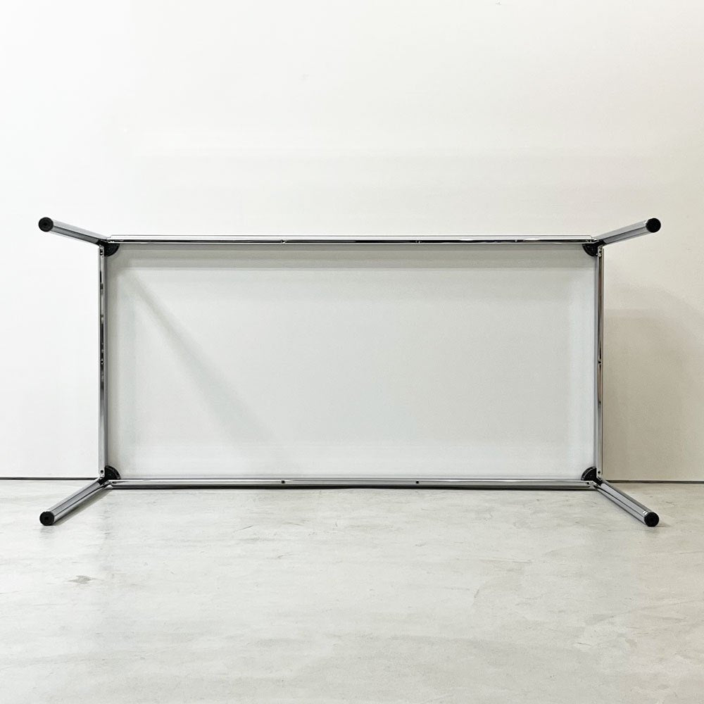 USMモジュラーファニチャー USM Haller USMハラーテーブル ワーキングデスク ダイニングテーブル パールグレーラミネート W150×D75×H74cm アジャスター 高さ調整リング付き+H2cm ●