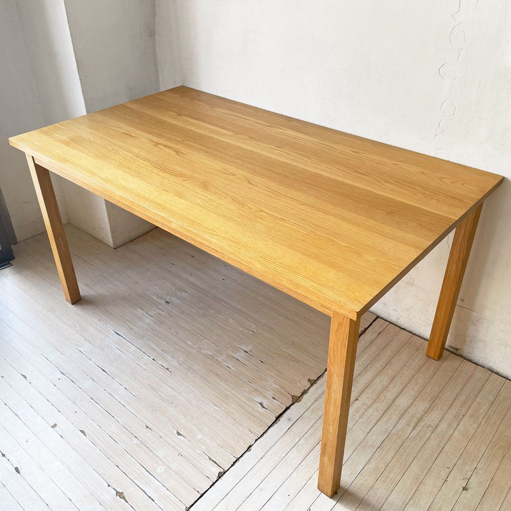 無印良品 MUJI ダイニングテーブル 無垢集成材 W140cm オーク材 シンプル ナチュラルスタイル 廃盤 ★