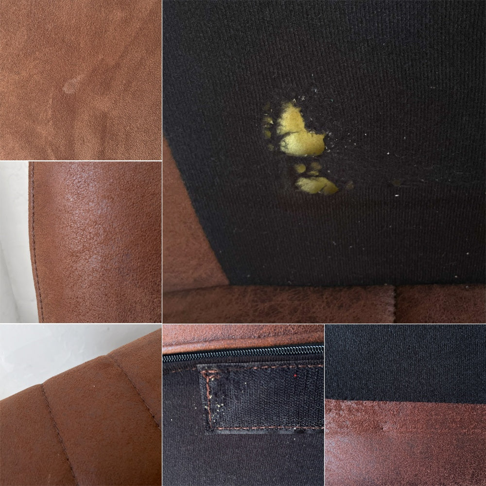 クラッシュゲート CRASH GATE ノットアンティークス Knot antiques グレス GRESS 2人掛けソファ 肘なし W140 ココア レザーテックス 定価￥71,500- ★