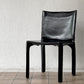 カッシーナ Cassina キャブチェア 412 CAB CHAIR アームレス 本革 ブラック マリオ・ベリーニ MoMA イタリアンモダン 定価￥385,000- ◇