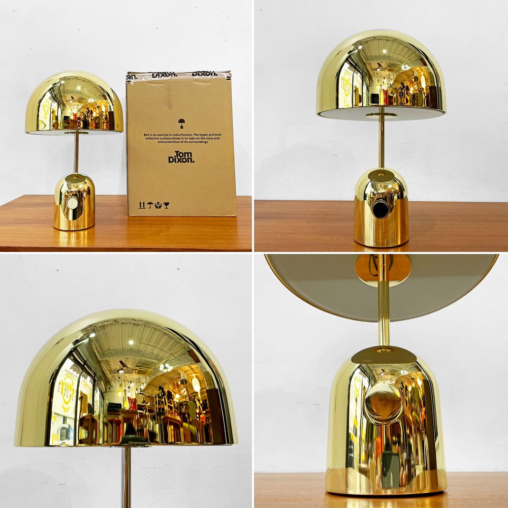 トムディクソン Tom Dixon ベル テーブルライト BELL TABLE LAMP ブラス ゴールド 無段階調光式 箱付き 定価￥143,000- ★