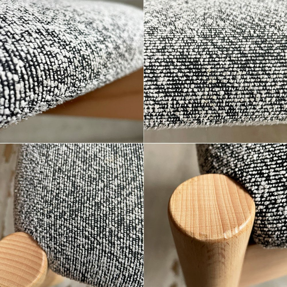 秋田木工 Akimoku リュッケ LYKKE ダイニングベンチ ファブリック ブラッシュ5 グレー系 ブナ材 ナチュラルモダン IDC大塚家具 定価￥42,900- ♪
