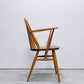 アーコール Ercol フープバックチェア アームチェア ダイニングチェア エルム材 ビーチ材 UKビンテージ 英国家具 ●