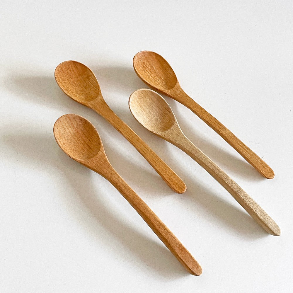 三谷龍二 Ryuji Mitani スプーン 山桜 約14cm 4本セット 木工 現代作家 ■