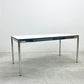 USMモジュラーファニチャー USM Haller USMハラーテーブル ワーキングデスク ダイニングテーブル W150×D75×H70cm アジャスター パールグレーラミネート(ホワイト) 高さ調整機能付 〓