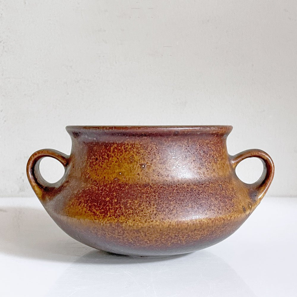 アラビア ARABIA ルスカ RUSKA フラワーポット プランターカバー 花器 スープボウル 把手付き H8cm ウラ・プロコッペ フィンランド 北欧ビンテージ ■