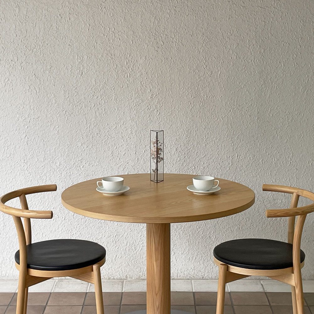 カンディハウス CONDE HOUSE コタン KOTAN ラウンド ダイニングテーブル タモ材 φ90cm 深澤直人スーパーノーマル 定価216,700円 ◇