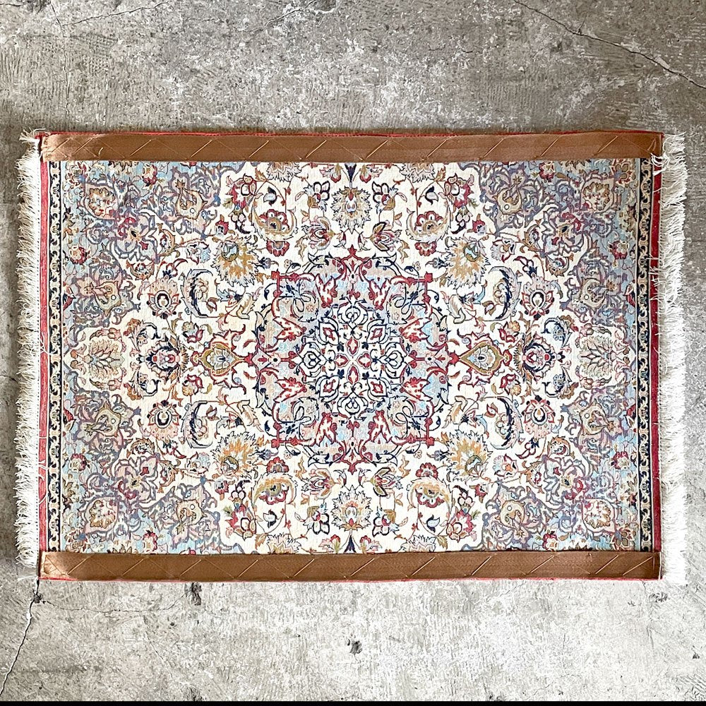 ライオンラグス LION RUGS イスファハン Esfahan ペルシャ絨毯 ラグ カーペット 90cm×65cm ウール タグ付 イラン ■