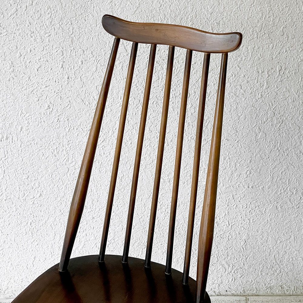 アーコール Ercol ゴールドスミス ダイニングチェア コロニアル ハイバック スティックバック エルム材 UKビンテージ 英国家具 ◇